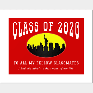 Class of 2020 - Red, Yellow and White Colors Posters and Art